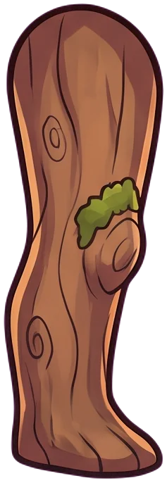 The far leg cut as its own part.